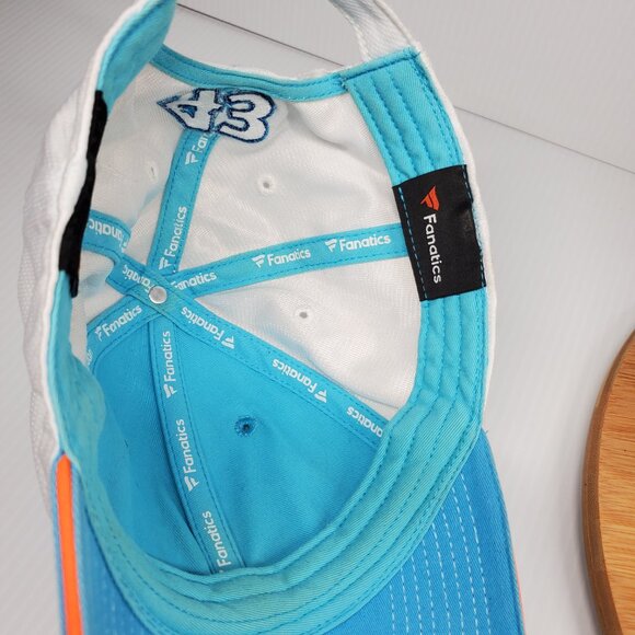 Fanatics STP 43 Aric Almirola Trucker Hat Blue White Nascar Baseball Cap - Picture 7 of 11